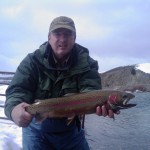 Dave catches a steelhead in 2010